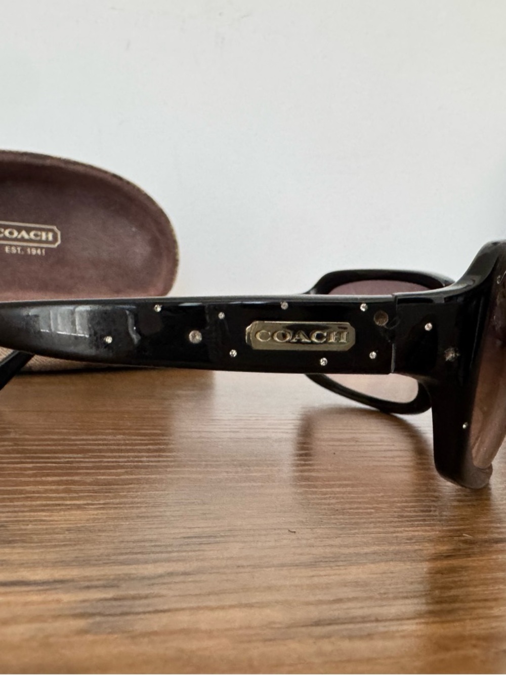 Coach samantha s425 onyx Women's Black Gradient Lens Sunglasses - Picture 2 of 8